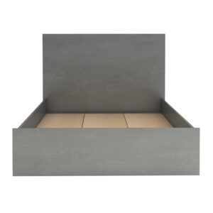 Κρεβάτι Troy Megapap χρώμα γκρι σκυροδέματος 120x200εκ.