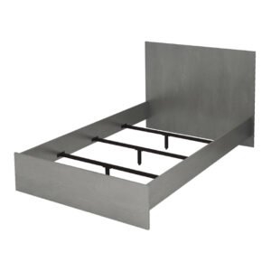 Κρεβάτι Troy Megapap χρώμα γκρι σκυροδέματος 120x200εκ.