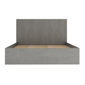 Κρεβάτι Troy Megapap χρώμα γκρι σκυροδέματος 140x190εκ.