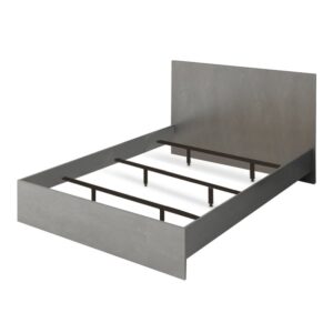 Κρεβάτι Troy Megapap χρώμα γκρι σκυροδέματος 140x190εκ.
