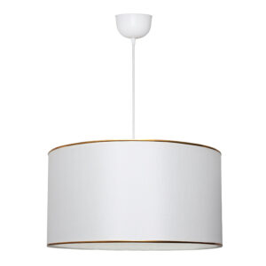 Φωτιστικό οροφής Alloy Megapap υφασμάτινο μονόφωτο χρώμα λευκό 38x20x70εκ.