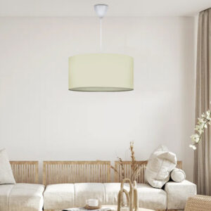 Φωτιστικό οροφής Monahan Megapap υφασμάτινο μονόφωτο χρώμα εκρού 38x20x70εκ.