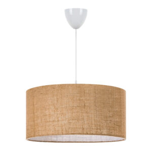 Φωτιστικό οροφής Monahan Megapap E27 γιούτα μονόφωτο χρώμα μπεζ 38x21x70εκ.