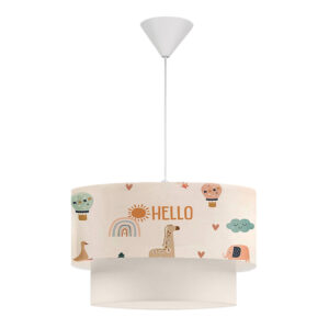 Φωτιστικό οροφής Goofy Megapap υφασμάτινο μονόφωτο με χαριτωμένα ζωάκια 30x20x70εκ.