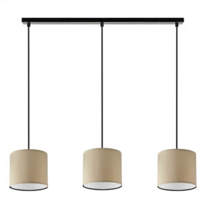 Φωτιστικό οροφής Morris Megapap E27 υφασμάτινο τρίφωτο χρώμα καφέ 55x15x70εκ.
