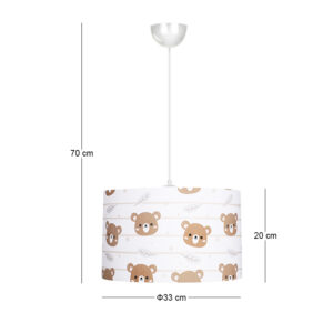 Φωτιστικό οροφής Tale Megapap E27 ύφασμα PVC μονόφωτο πολύχρωμο Ø33x70εκ.