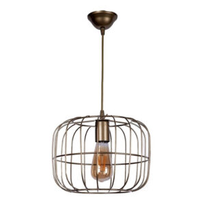 Φωτιστικό οροφής Cassie Megapap E27 μεταλλικό μονόφωτο χρώμα χρυσό Ø25x60εκ.