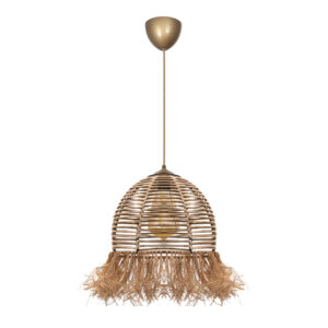 Φωτιστικό οροφής Varena Megapap E27 χάρτινο μονόφωτο χρώμα φυσικό Ø30x70εκ.