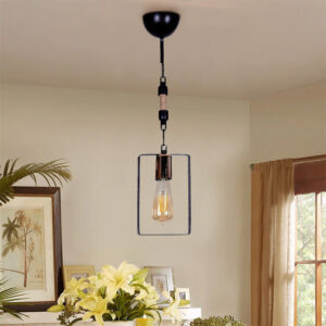 Φωτιστικό οροφής Pembe Megapap E27 μεταλλικό μονόφωτο χρώμα μαύρο 14x6x60εκ.