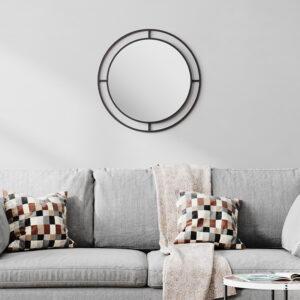 Καθρέπτης τοίχου Bubble Megapap αλουμινίου χρώμα μαύρο 57x2x57εκ.