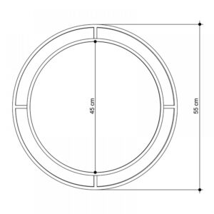Καθρέπτης τοίχου Bubble Megapap αλουμινίου χρώμα μαύρο 57x2x57εκ.