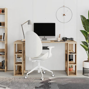 Γραφείο εργασίας Colmar Megapap χρώμα sapphire oak 140x60x75εκ