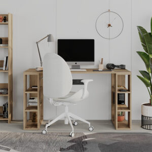 Γραφείο εργασίας Colmar Megapap χρώμα ανοιχτό καρυδί 140x60x75εκ