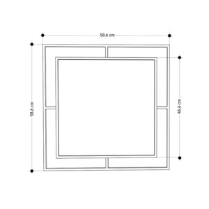 Καθρέπτης τοίχου Corner Megapap αλουμινίου χρώμα χρυσό 58,6x2x58,6εκ.