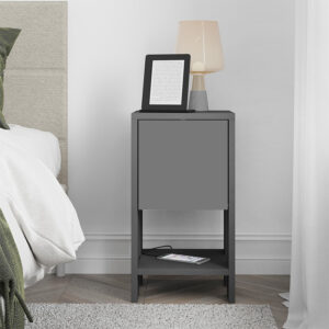 Κομοδίνο Ema Megapap χρώμα ανθρακί 30x30x55εκ.