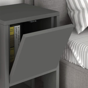 Κομοδίνο Ema Megapap χρώμα ανθρακί 30x30x55εκ.