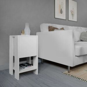 Κομοδίνο Ema Megapap χρώμα λευκό 30x30x55εκ.