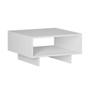 Τραπεζάκι σαλονιού Hola Megapap χρώμα λευκό 60x60x32εκ.
