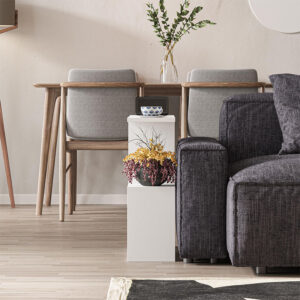 Τραπεζάκι βοηθητικό Homemania Megapap χρώμα λευκό 60x20x60εκ.