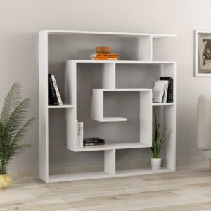 Βιβλιοθήκη Labirent Megapap χρώμα λευκό 125x22x129εκ.