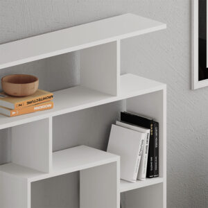 Βιβλιοθήκη Labirent Megapap χρώμα λευκό 125x22x129εκ.