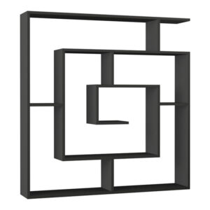 Βιβλιοθήκη Labirent Megapap χρώμα ανθρακί 125x22x129εκ.
