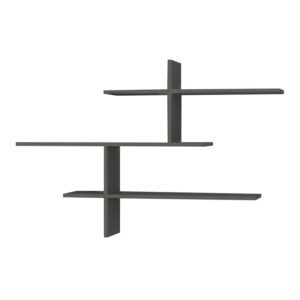 Ραφιέρα τοίχου Leo Megapap χρώμα ανθρακί 123x22x80εκ.