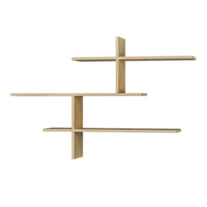 Ραφιέρα τοίχου Leo Megapap χρώμα sapphire oak 123x22x80εκ.