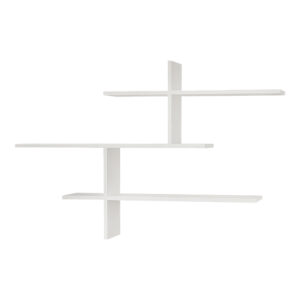 Ραφιέρα τοίχου Leo Megapap χρώμα λευκό 123x22x80εκ.