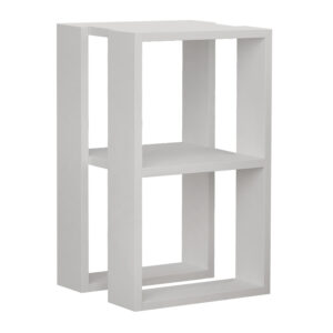 Κομοδίνο - Τραπεζάκι βοηθητικό Lonie Megapap χρώμα λευκό 34x30x55εκ.