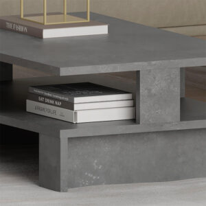 Τραπεζάκι σαλονιού Mansu Megapap χρώμα γκρι ρετρό 80x50x27εκ.