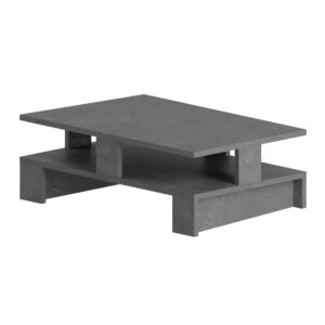 Τραπεζάκι σαλονιού Mansu Megapap χρώμα γκρι ρετρό 80x50x27εκ.