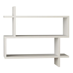 Ραφιέρα τοίχου Paralel Megapap χρώμα λευκό 70x22x65εκ.