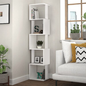 Βιβλιοθήκη Piri Megapap χρώμα λευκό 35x30x161εκ.