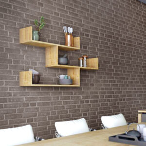 Ραφιέρα τοίχου Tibet Megapap χρώμα sapphire oak 119x22x66εκ.