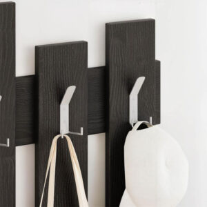 Κρεμάστρα τοίχου Wave Megapap χρώμα black wood 64x4x81εκ.