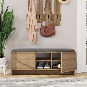 Παπουτσοθήκη Zulla Megapap χρώμα ανοιχτό καρυδί 110x37x43εκ.