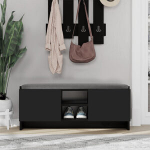 Παπουτσοθήκη Zulla Megapap χρώμα μαύρο 110x37x43εκ.