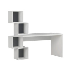 Γραφείο εργασίας Balance Megapap χρώμα λευκό 153,5x60x140εκ