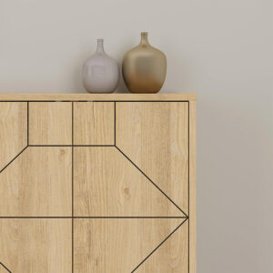 Μπουφές Dune Megapap χρώμα sapphire oak 184x35x77,4εκ.