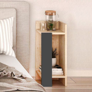 Κομοδίνο Elos Megapap σετ 2 τεμαχίων χρώμα sapphire oak - ανθρακί 25x27x60εκ.