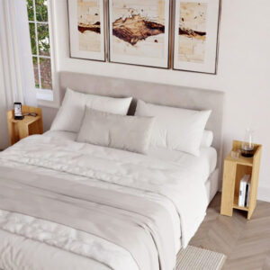 Κομοδίνο Elos Megapap σετ 2 τεμαχίων χρώμα sapphire oak 25x27x60εκ.