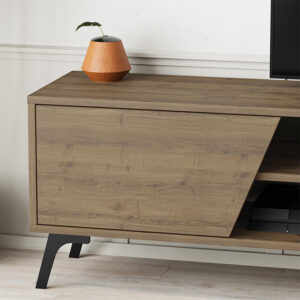 Έπιπλο τηλεόρασης Fiona Megapap χρώμα ανοιχτό καρυδί 180x35,6x48εκ.