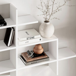 Ραφιέρα τοίχου Halic Megapap χρώμα λευκό 150x22x82εκ.