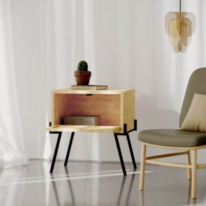 Κομοδίνο Naive Megapap χρώμα sapphire oak 48x34x51εκ.