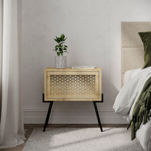 Κομοδίνο Naive Megapap χρώμα sapphire oak 48x34x51εκ.