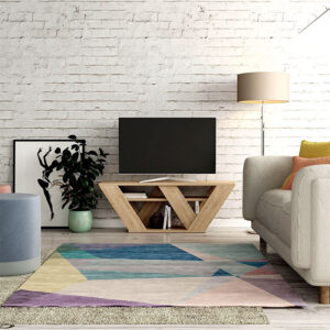 Έπιπλο τηλεόρασης Pipralla Megapap χρώμα sapphire oak 110x30x40εκ.