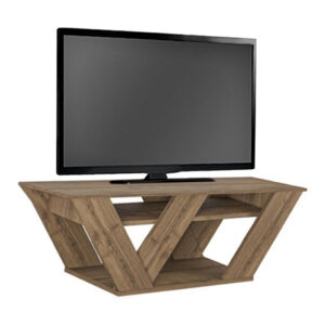 Έπιπλο τηλεόρασης Pipralla Megapap χρώμα ανοιχτό καρυδί 110x30x40εκ.