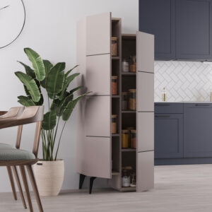 Ντουλάπι κουζίνας/μπάνιου - Παπουτσοθήκη Stair Megapap χρώμα ανοιχτή μόκα 62,2x37,4x156εκ.