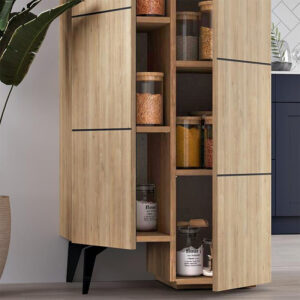 Ντουλάπι κουζίνας/μπάνιου - Παπουτσοθήκη Stair Megapap χρώμα sapphire oak 62,2x37,4x156εκ.